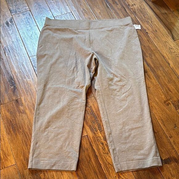 NWT Lands' End Tan Leggings Soft Cotton Blend - Picture 1 of 12